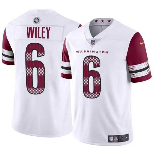 Men & Women & Youth Washington Commanders #6 Michael Wiley White 2024 Vapor Limited Football Stitched Jersey->chicago bears->NFL Jersey